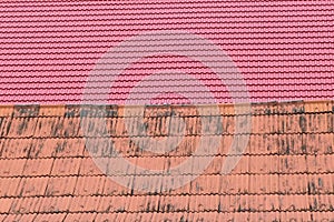 Roof tiles texture background
