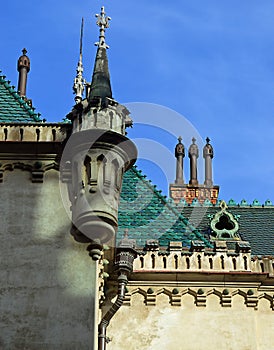 Roof top detail Jakab Palace, Kosice Slovakia