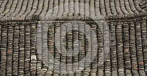 Roof top of the old house in Hunan, China