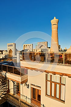 Roof top restaurant in Bukhara, Uzbekistan