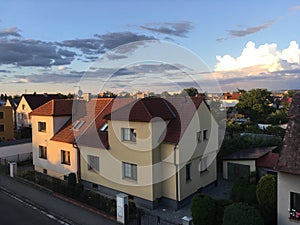 Roof top view to a church