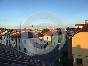 Roof top view to a church