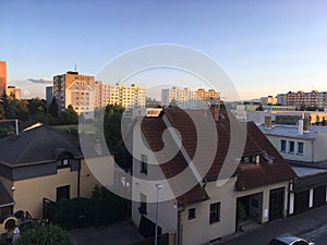 Roof top view to a church