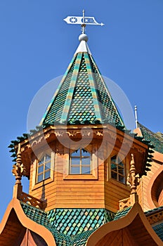 Roof of tower in palace of tzar in Moscow, Russia photo