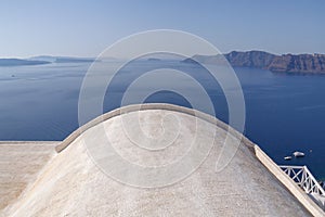 Roof of traditional Cycladic house in Oia