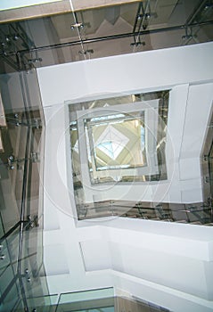 Roof transparent in office building