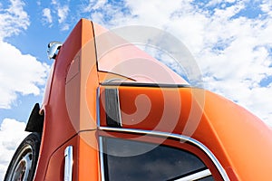 Roof and trunk of the car on the background of the sky