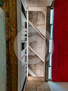Roof view of a building from inside