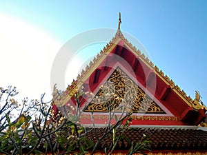 Roof of Wat Sriboonrueng Temple - Thailand