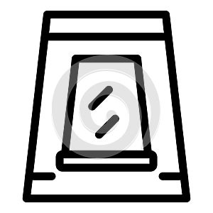 Roof window icon, outline style