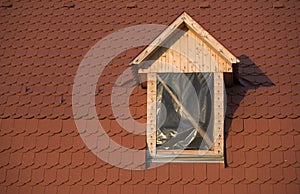 Roof and window, under construction