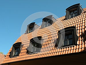 Roof with windows