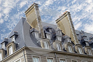 Roof with windows and skylights