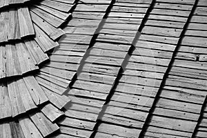 Roof wooden tile