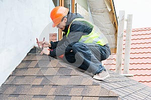 Roofer builder worker photo