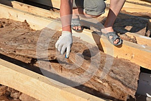 Roofer Renovate House Rooftop with  Thermal Insuation with. Roofing Construction photo