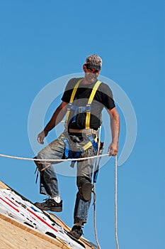 Roofer at Work