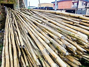 Roofing bamboo woods