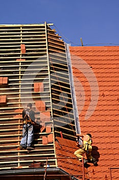 Roofing construction works