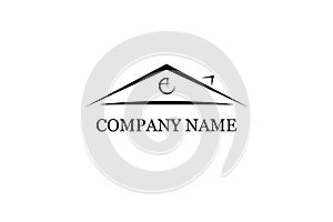 Roofing logo template. Roof and home logo. Real Estate icon. Vector illustration