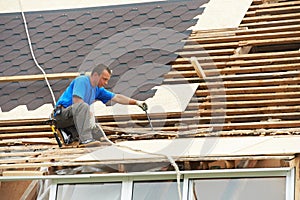 Roofing work with flex roof photo