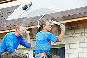 Roofing work with flex roof