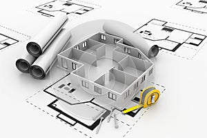 Roofless architecture model