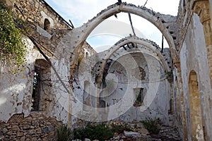 Roofless church in monastery of Sinai photo