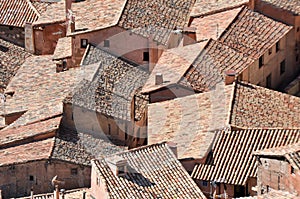 Roofs of Albarracin, medieval town of Teruel, Spai photo