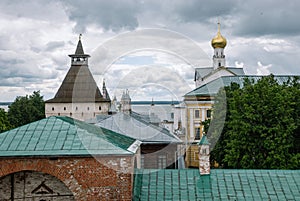 Roofs of ancient town of Rostov Velikiy