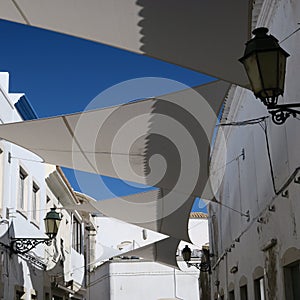 Architecture, faro, portugal, white houses, blue sky, overwinter