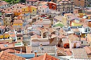 Roofs of Bosa town in Sardinia