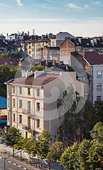 Roofs buildings Sofia Bulgaria