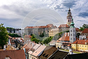 Roofs of Cesky Krumlov, Czech Republic