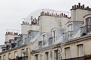 Roofs and chimneys in Paris