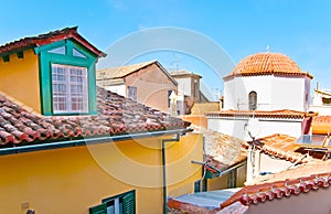 The roofs and domes of old Nafplio, Greece