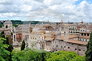 Roofs and domes of Rome from the Campidoglio