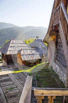 Roofs Drvengrad in Serbia