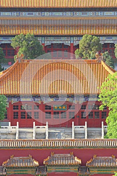 Roofs of the Forbidden City in Beijing