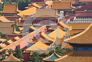 Roofs of the Forbidden City in Beijing