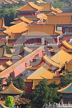 Roofs of the Forbidden City in Beijing