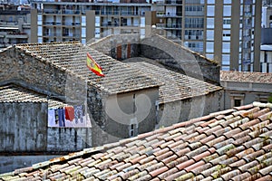Roofs of Girona city, Catalonia, Spain