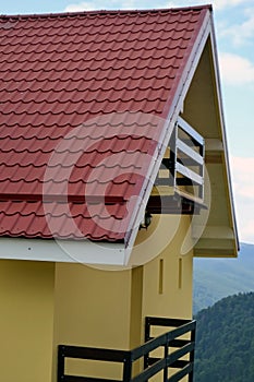Roofs, houses, attics, windows photo