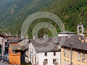 Roofs of houses of a mountain Italian village