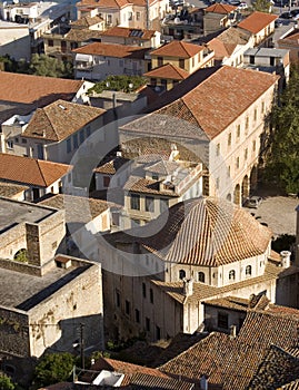 Roofs and houses of nafplio greece