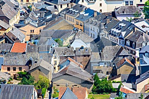 Roofs and houses in old village