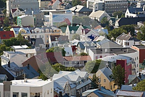 Roofs of icelandic houses in Reykjavik