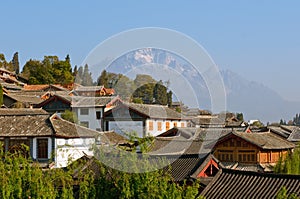 Roofs of lijiang old town, yunnan, china photo