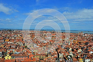 Italy, Italia, Venice, Adriatic Sea, San Marco, aerial view photo