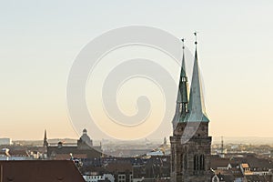 Roofs of Nuremberg, Bavaria, Germany,